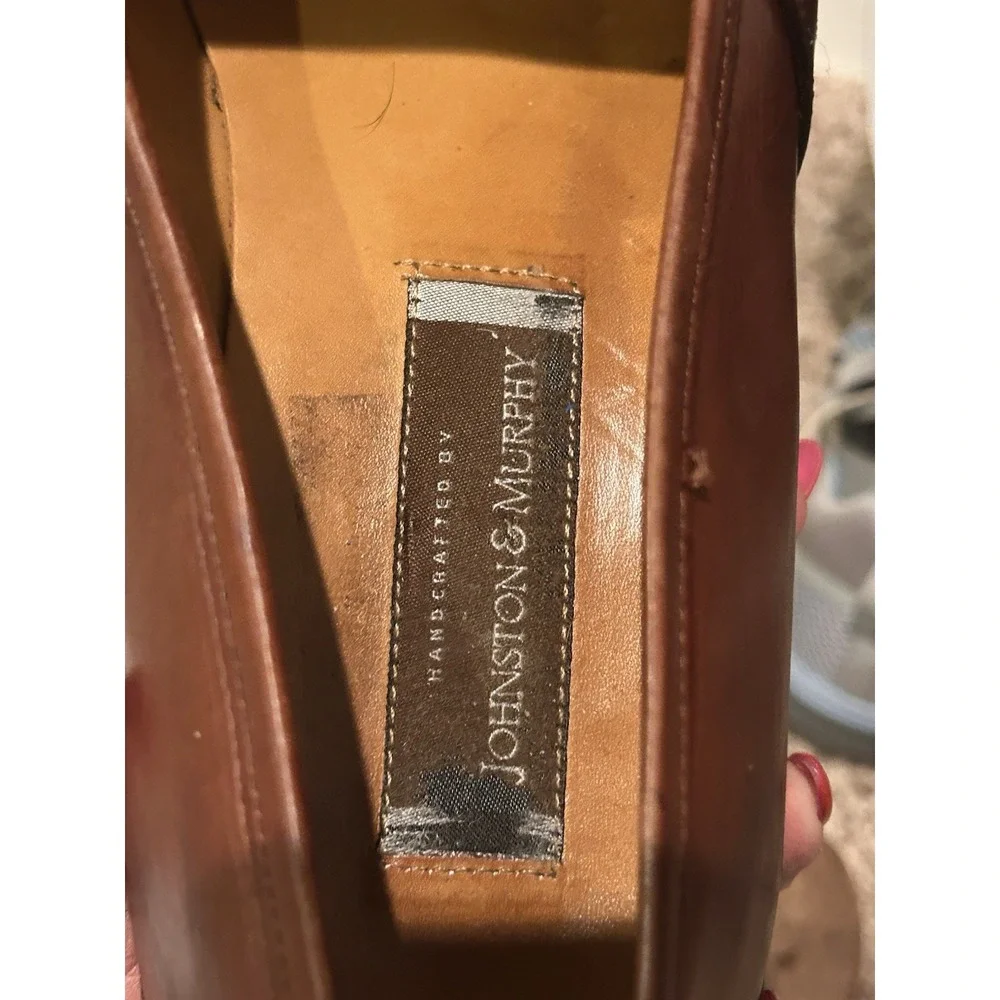 JOHNSTON & MURPHY Cellini Leather Kiltie Loafers w/Tassels Brown. 11.5‎
